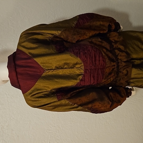 VTG COLIN 1980s Metallic Floral Swisher Windbreaker Jogger Suit - Picture 9 of 12